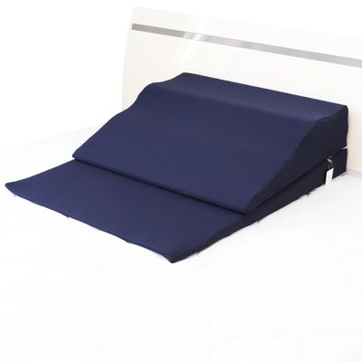 Extra Wide Bed Wedge Pillow for Elderly/Adult/Pregnant, Memory Foam Wedge Pillow for Sleeping, Acid Reflux, Post Shoulder Surgery, GERD Pillow Snoring Pillow ( Color : Blue , Size : Wedge Pillow+Raise