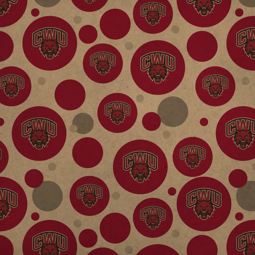GRAPHICS & MORE Central Washington University Primary Logo Premium Kraft Gift Wrap Wrapping Paper Roll