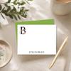 Cathy Wraps Pink Floral Single Initial Monogram Note Cards with Envelopes, Personalized Stationery Set for Women, Pack of 12 Flat Notecards view 2
