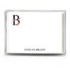 Cathy Wraps Pink Floral Single Initial Monogram Note Cards with Envelopes, Personalized Stationery Set for Women, Pack of 12 Flat Notecards view 3