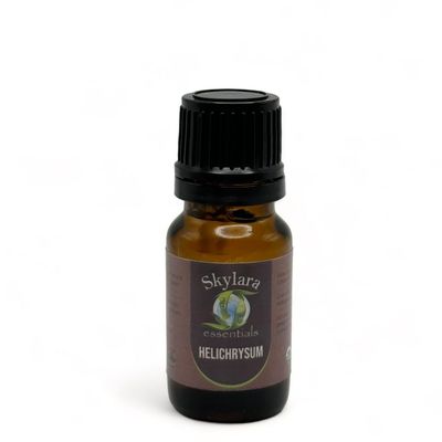 Skylara Essentials Organic Helichrysum Essential Oil for Calming Aroma, Diffuser, Candle Making | Long - Lasting, Housewarming Gifts, Thanksgiving and Christmas 10ml