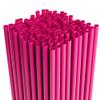 Disposable Plastic Drinking Straws - Straight - 7.75" Long (Pink, 500) view 1