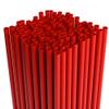 Disposable Plastic Drinking Straws - Straight - 7.75" Long (Red, 500) view 1