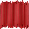 Disposable Plastic Drinking Straws - Straight - 7.75" Long (Red, 500) view 2