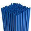 Disposable Plastic Drinking Straws - Straight - 7.75" Long (Blue, 500) view 1