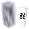 Disposable Plastic Drinking Straws - Straight - 7.75" Long (Clear, 250) view 1