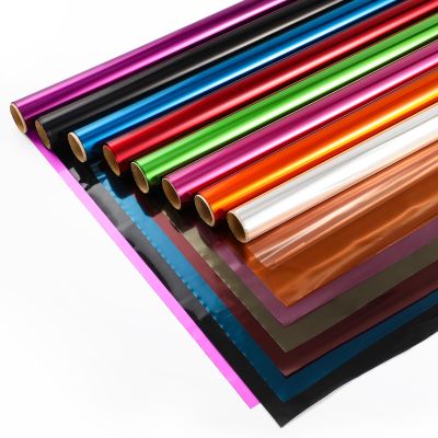 shareluck 8 Colors - Colored Cellophane Wrap for Gift Baskets & DIY Craft - Colored Cello Wrap, Valentine's Day, Easter Decoration-(17 x 10ft x 8 Rolls)