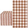 Whaline Terracotta Guest Napkins Buffalo Plaid Disposable Paper Pack 3 Ply Wedding Dinner Hand Napkin Towel for Wedding Birthday Bride Shower Party Supplies Table Decorations, 80Pcs view 1