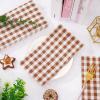Whaline Terracotta Guest Napkins Buffalo Plaid Disposable Paper Pack 3 Ply Wedding Dinner Hand Napkin Towel for Wedding Birthday Bride Shower Party Supplies Table Decorations, 80Pcs view 3