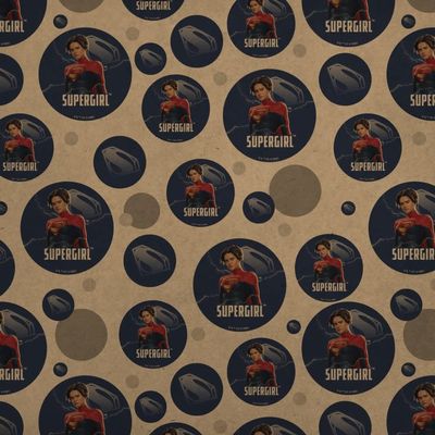 GRAPHICS & MORE The Flash Supergirl Premium Kraft Gift Wrap Wrapping Paper Roll