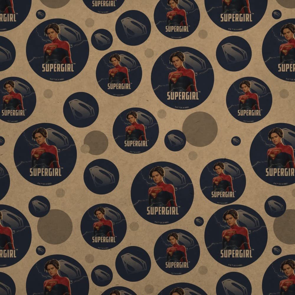 GRAPHICS & MORE The Flash Supergirl Premium Kraft Gift Wrap Wrapping Paper Roll