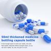 Healifty Empty Plastic Pill Bottles, 20Pcs Medicine Containers with Screw Lids, Small Capsule Storage Jars for Travel and Daily Vitamin Organization 50 mL White view 4