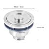 Haofy Stainless Steel Drain Stopper, Fast Draining, Odor Blocking, Easy to for Kitchen Sink view 4