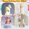 10 PCS Gold Oh Baby Cake Topper Mirror Acrylic Cake Topper Side Cake Decorations Gold Cake Inserts Cake Decorating Supplies Cupcake Toppers for Oh Baby Gender Reveal Baby Birthday Party Decorations view 4