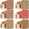 Fulmoon 120 Set Christmas Kraft Gift Bags Bulk Xmas Assorted Paper Gift Bags with Handle Holiday for Presents Xmas Party Favor Supplies Decor view 1