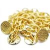 10 Pcs 24K Plated Gold Traction Chain Lingual Buttons Chain view 4