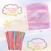 ENNIYU 120pcs Iridescent Cellophane Bags, 4x6 inch Holographic Plastic Treat Goodie Bags with Twist Ties, Cello Gift Bags for Candy Party Favors Small Gifts view 2