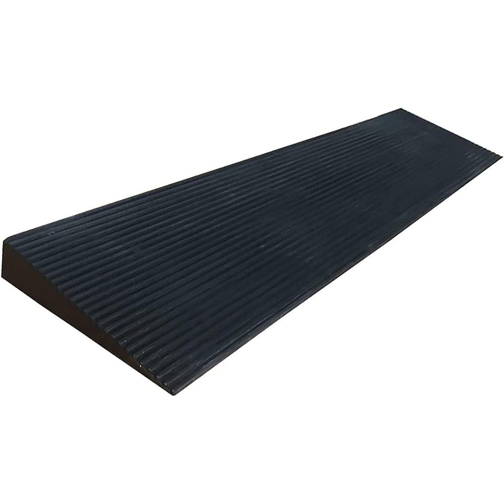 0.8-4.5 cm Rise Rubber Wheelchair Ramp,Cuttable Threshold Ramp,Non-Slip Textured Surface Rubber Curb Ramp,Loading Ramp for Driveway, Sidewalk, Sweeping Robot (Size : 90 * 8 * 0.8cm)