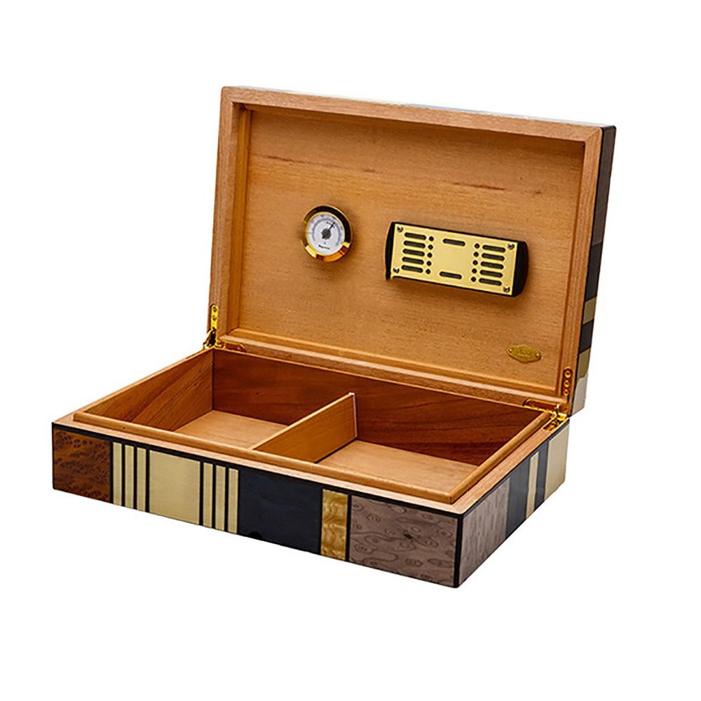 Cigar Humidor Cabinet for 25 Cigars with Digital Hygrometer, Humidifiers, Spanish Cedar Tray and Spanish Cedar Lining, Gift for Fathers,Husband