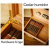 Cigar Humidor Cabinet for 25 Cigars with Digital Hygrometer, Humidifiers, Spanish Cedar Tray and Spanish Cedar Lining, Gift for Fathers,Husband view 4
