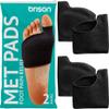 Brison Podiatrist-Designed Metatarsal Pads for Pain Relief Women Men - Ball of Foot Cushions Gel Sleeves Metatarsalgia Mortons Neuroma - 2 Pairs (Black, Large) M 9-11 / W 11-13 view 1