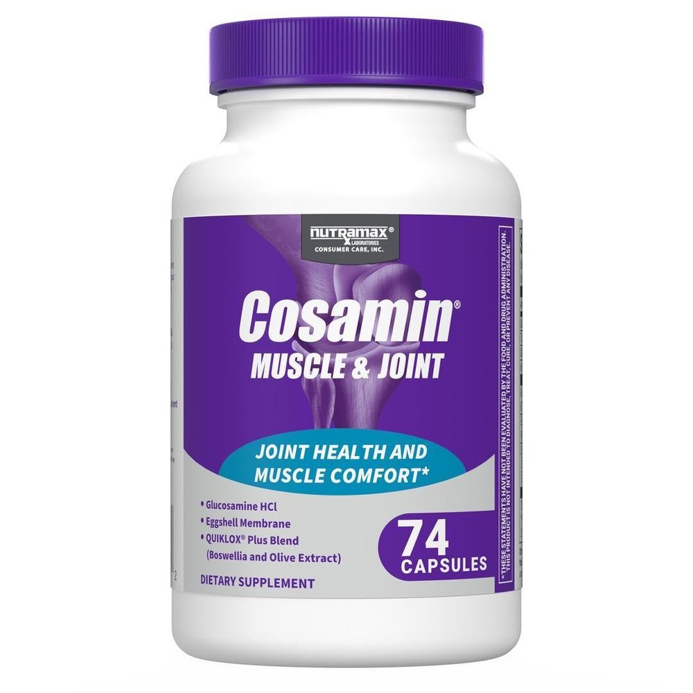 Cosamin Nutramax Muscle & Joint, Works to Decrease Cartilage Breakdown, Joint Health Supplement, Adult Men and Women Joint Health, 74 Capsules