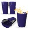 PartyPrints 10 Pack 22 oz Purple Reusable Blank Plastic Cups, Colored Plastic Drinking Cups Food-Grade Stackable Water Cups for Party, Weddings, Events or DIY Projects view 1