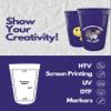 PartyPrints 10 Pack 22 oz Purple Reusable Blank Plastic Cups, Colored Plastic Drinking Cups Food-Grade Stackable Water Cups for Party, Weddings, Events or DIY Projects view 3