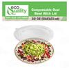 32 oz Disposable Compostable Fiber Oval Burrito Bowls with Dome Lids Heavy-Duty, Eco-Friendly Natural Bagasse Unbleached, Heat Resistant, Biodegradable Paper Salad Bowls Alternative to Plastic (250) view 4