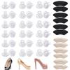 24 Pairs Clear High Heel Protectors for Grass Set, 18 Pairs 3 Size Heel Stoppers for Walking on Grass Wedding Shoes and Uneven Floor with 6 Pairs Heel Grips Pad, Heel Covers for High Heel Shoes view 1