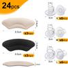24 Pairs Clear High Heel Protectors for Grass Set, 18 Pairs 3 Size Heel Stoppers for Walking on Grass Wedding Shoes and Uneven Floor with 6 Pairs Heel Grips Pad, Heel Covers for High Heel Shoes view 2
