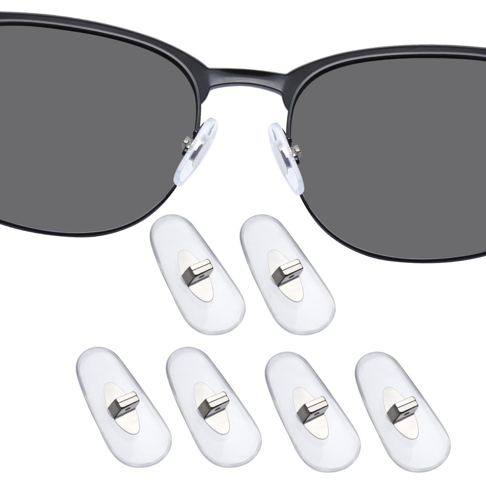 DROGO 3 Pairs Soft Silicone Replacement Nose Pads Nose Piece for RayBan RB3534/RB3536/RB3538/RB3604/RB8052/RB8054 Eyeglasses/Sunglasses, Anti-Slip, Skin-Friendly