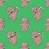 Dark Gingerbread Man Christmas Wrapping Paper, Dark Holiday Gift Exchange Party Gift Wrap, Xmas Christmas Decor (One 20 inch x 30 inch sheet) view 2