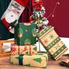 6 Sheets Christmas Wrapping Paper Set - Red & Green Kraft Wrapping Paper for Girls, Boys, Women & Men - 6 Vintage Xmas Designs, 20x30 Inches view 3
