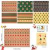 6 Sheets Christmas Wrapping Paper Set - Red & Green Kraft Wrapping Paper for Girls, Boys, Women & Men - 6 Vintage Xmas Designs, 20x30 Inches view 4