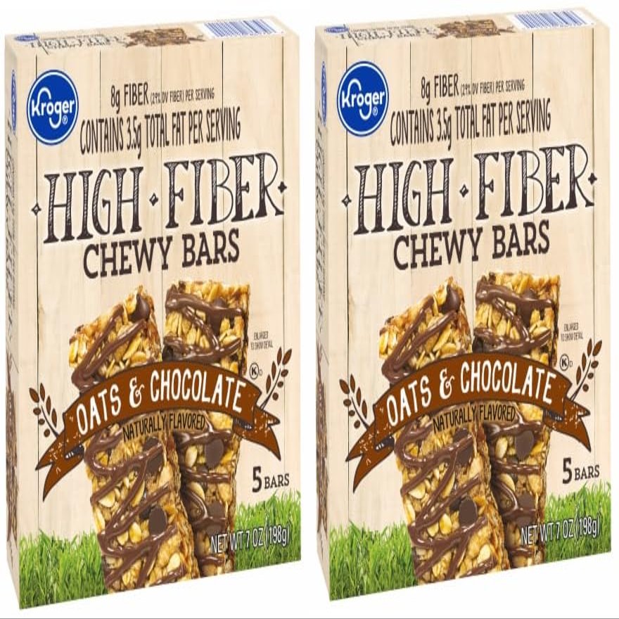 Pack Of 2 Oats & Chocolate High Fiber Chewy Bars 5 ct / 1.4 oz.
