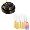 150pcs Black Plastic Plates, Black and Gold Plastic Plates,Gold Plastic Silverware with 200pcs Gold Plastic Cups,12oz Party Cups,Clear Plastic Cups Tumblers view 1