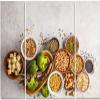 Vegan protein source Tofu beans chickpeas nuts and seeds a white top v Large Wall Art Decor Canvas Wall Art Paintings Pictures for Bedroom Above Bed Living Room Decoration Office Artwork 3 Piece view 1
