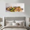 Vegan protein source Tofu beans chickpeas nuts and seeds a white top v Large Wall Art Decor Canvas Wall Art Paintings Pictures for Bedroom Above Bed Living Room Decoration Office Artwork 3 Piece view 2