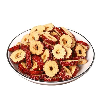 Zercumm Dried Red Jujube Cangzhou Red Dates Circle Bulk Non-Nuclear Sliced Jujube 500G