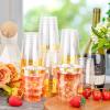 Ciaell 120PCS Gold Plastic Cups - 10Oz Heavy Duty Clear Plastic Cups with Gold Rim - Gold Rim Disposable Cups for Wedding, Birthday view 4