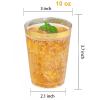 Nervure 120PCS Gold Plastic Cups - 10Oz Gold Rim Plastic Cups - Heavy Duty Disposable Cups - Clear Cup with Gold Rim for Weddings, Birthdays, Gatherings and Party view 2