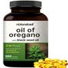 NatureBell Oil of Oregano with Black Seed Oil - 360 Softgels - 2-in-1 Herbal Complex for Immune Health* - Includes Carvacrol, Thymoquinone & Extra Virgin Olive Oil - Non-GMO view 1