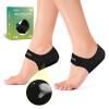 Welnove Gel Heel Protector Cups, Inserts Pads for Women Men, Plantar Fasciitis, Heels Spur Pain Relief, Achilles Tendonitis Dry Cracked Heel Support Cushion Black (W 4.5-9 / M 5-8) view 1