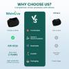 Welnove Gel Heel Protector Cups, Inserts Pads for Women Men, Plantar Fasciitis, Heels Spur Pain Relief, Achilles Tendonitis Dry Cracked Heel Support Cushion Black (W 4.5-9 / M 5-8) view 3