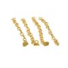 20 Pcs 24K Plated Gold Bonding Traction Chain Lingual Buttons Chain Retangular Mesh Base (HJL-Retangular-20 Pcs) view 2