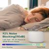 Babelio White Noise Sound Machine for Adults Kids Baby, Mini, 15 Non-looping Sounds, Timer, Memory Function, Easy to Pocket and Travel White 2 Pack view 3