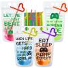 24 Pcs Video Game Party Favors Cups Video Gaming Themed Plastic Drink Pouches with Straws Clear Zipper Bags Reusable Pouches for Birthday Decor Party Favors Gift Prizes (Black,Green) view 1