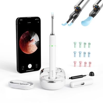Bebrid pro Ear Canal Wax Removal Tool Camera Tweezers - Note5 Pro Wireless Cleaner Otoscope with Light - Visual Ear Picker Scope with Videos - WiFi Cleaning Kit via Bebird App for Adults & Kids
