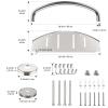 Brushed Nickel 18-inch Safety Grab Bar with Storage Shelf for Bathtub or Shower, Drainage Holes, Stainless Steel, Wall Mounted Grab Bars for Elderly Injured Balance Support view 2